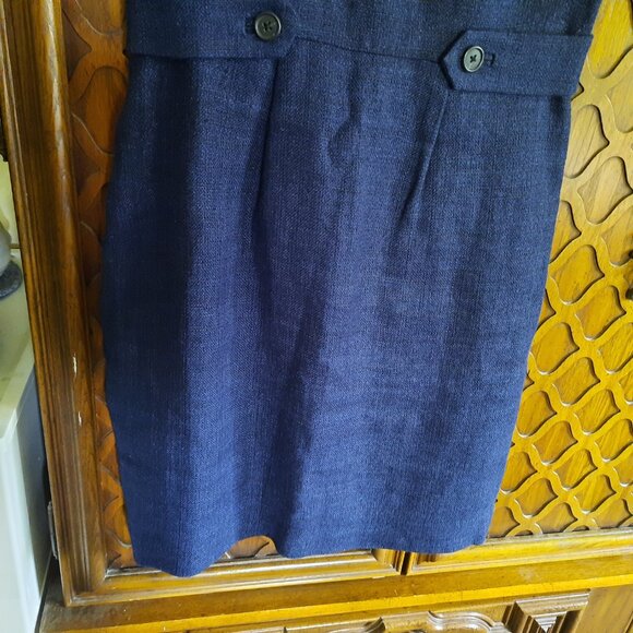 J. Crew Navy Blue Sheath Dress with Waist Tabs - Size 2P - Picture 6 of 16